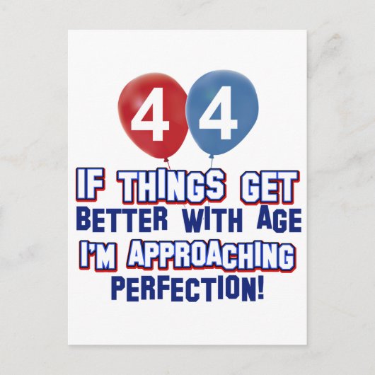 44. Geburtstagsdesign Postkarte (Vorderseite)