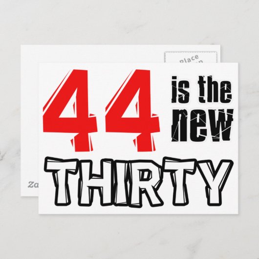 44. Geburtstagsdesigns Postkarte (Vorne/Hinten)