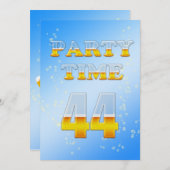 44. Geburtstagsfeier mit Bier Einladung (Vorne/Hinten)