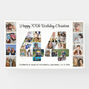 44. Geburtstagsfeier Nummer 44 Fotocollage Banner