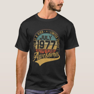 44. Geburtstagsgeschenk Retro Juli 1977 44 Yrs Alt T-Shirt