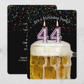 44. Geburtstagskandle-Party Einladung
