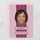 44. Geburtstagsparty Einladung Bild und Name (Vorne/Hinten)