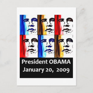 44. HISTORISCHER PRÄSIDENT BARACK OBAMA INAUGURATI POSTKARTE