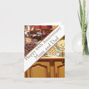 44. Hochzeitstag Karte