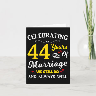 44. Hochzeitstag Karte