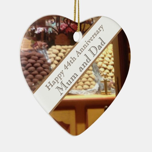 44. Hochzeitstag Keramik Ornament (Rechts)