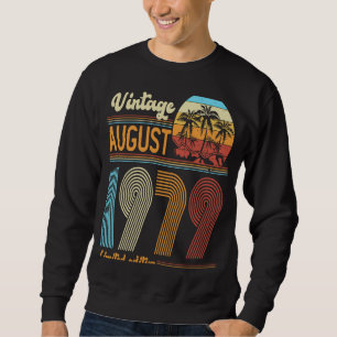 44 Jahre alt Geburtstag Vintager August 1979 Fraue Sweatshirt