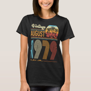 44 Jahre alt Geburtstag Vintager August 1979 Fraue T-Shirt