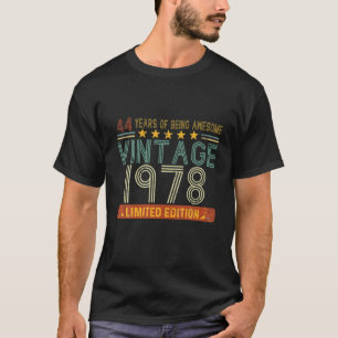 44 Jahre alt Vintag 1978 Limited Edition 44. Gebur T-Shirt