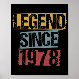 44 Jahre alt Vintage 1978 44. Geburtstag Poster