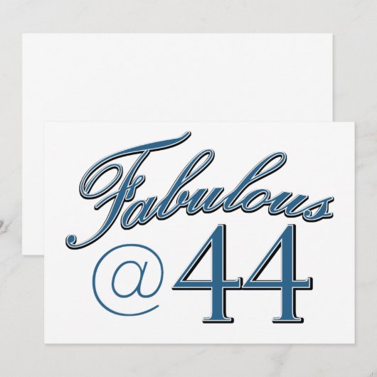 44 Jahre alte Geburtstagsdesigns (Vorne/Hinten)