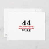 44 Jahre alte Geburtstagsdesigns Postkarte (Vorne/Hinten)