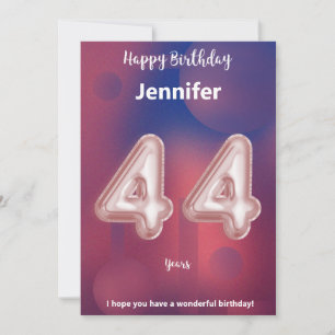 44 Jahre alte Happy Birthday Card