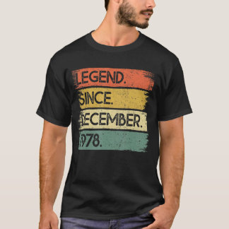 44 Jahre alte Legende Seit Dezember 1978 44. Gebur T-Shirt