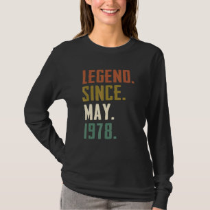 44 Jahre alte Legende seit Mai 1978 44. Geburtstag T-Shirt