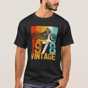 44 Jahre alte Retro-Motorrad-Vintage 1978 44. Gebu T-Shirt