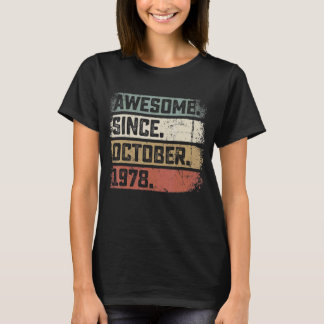 44 Jahre Phantastisch seit Oktober 1978 44. Geburt T-Shirt