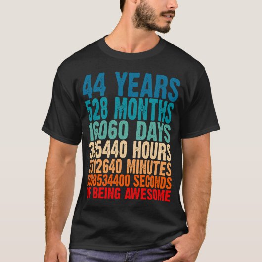44 Jahre Phantastisches Geschenk 44 Jahre alt 44 J T-Shirt (Vorderseite)