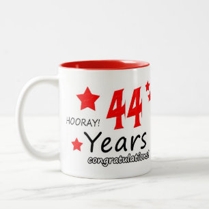 44. Jahrestag, 44. Jahrestag der Hochzeit C Zweifarbige Tasse
