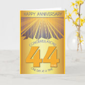 44-jähriges Nüchternheitsjubiläum | Golden Ray 12- Karte (Gelbe Blume)