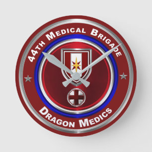 44. Medical Brigade Dragon Medics Runde Wanduhr