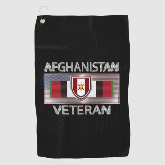 44. Medizinische Brigade Afghanistan Veteran Golfhandtuch (Vorderseite)