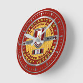 44. Medizinische Brigade Afghanistan Veteran Runde Wanduhr (Winkel)
