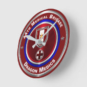 44. Medizinische Brigade Dragon Medics Runde Wanduhr (Winkel)