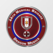 44. Medizinische Brigade Fensteraufkleber (Blatt)