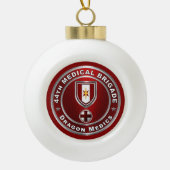 44. Medizinische Brigade Keramik Kugel-Ornament (Vorderseite)