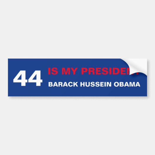 44 Obama Autoaufkleber (Vorne)