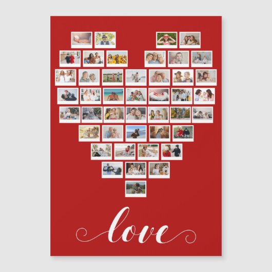 44 Photo Collage Camera Film Heart Magnetic Card Magnetkarte (Vorderseite)