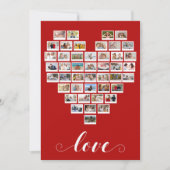 44 Photo Collage Camera Film Love White Heart Card (Vorderseite)
