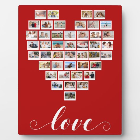 44 Photo Collage Love Instant Camera Film Heart   Fotoplatte (Vorderseite)