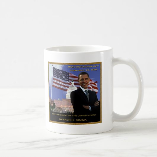 44. Präsident Barack H. Obama Kaffeetasse (Rechts)