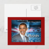 44. Präsident OBAMA Postkarte (Vorne/Hinten)