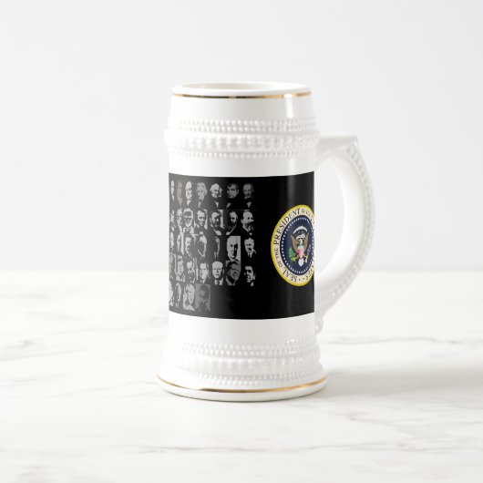 44 Präsidenten Stein Bierglas (VorderseiteRechts)