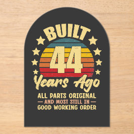 44 Years Ago All Parts Original 44th Birthday Acryleinladungen