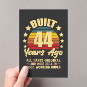 44 Years Ago All Parts Original 44th Birthday Acryleinladungen (Insitu (Handheld))