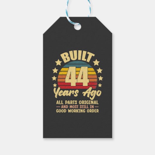 44 Years Ago All Parts Original 44th Birthday Geschenkanhänger (Vorderseite)