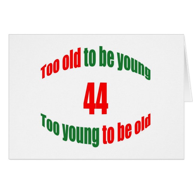 44 zu alt (Vorderseite (Horizontal))