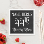44th Birthday Party — Fancy Script + Custom Name Serviette (Beispiel)