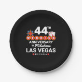44th Wedding Anniversary Las Vegas Trip Pappteller (Vorderseite)