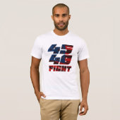 4548 Dunkle Flagge Trump kämpfen T - Shirt (Vorne ganz)