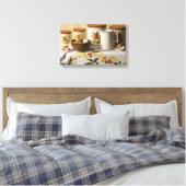 4549 Bowl Pitcher & Cannisters Still Life Leinwanddruck (Insitu (Schlafzimmer))