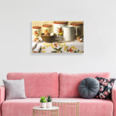 4549 Bowl Pitcher & Cannisters Still Life Leinwanddruck (Insitu (Wohnzimmer))