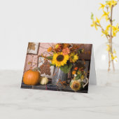 4549 Herbst Still Life Geburtstagkarte Karte (Gelbe Blume)