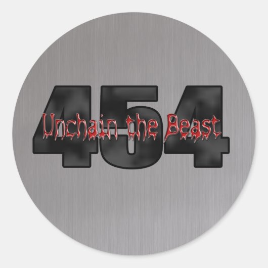 454 Big Block Beast chevy Runder Aufkleber (Vorderseite)