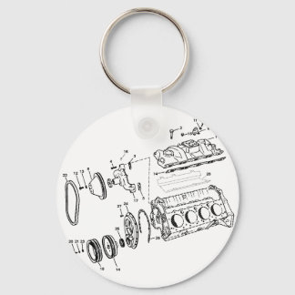 454ci Motor Diagramm Schlüsselanhänger